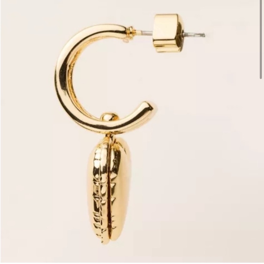 NWT! Kate Spade x Target Gold Balloon Heart Drop Earrings - Picture 2 of 5